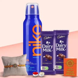 Men's Refreshing Deo Gift Set with Rakhi and Treats 1