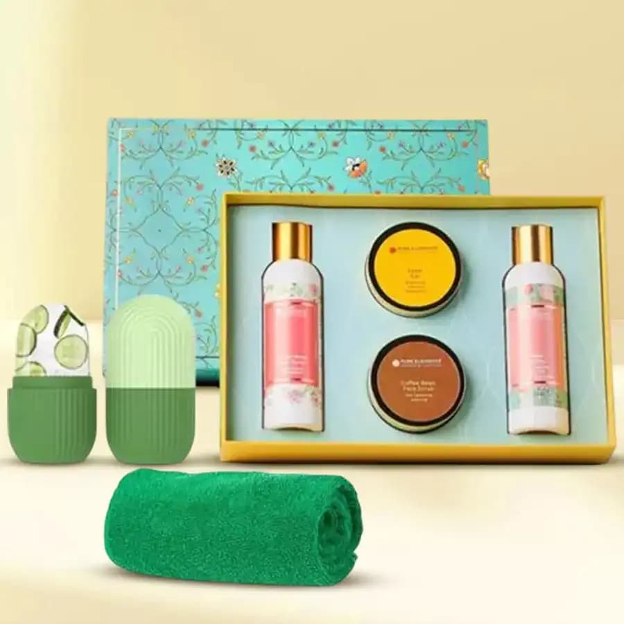 Wonderful Skin Care Gift Kit With Face Roller N Towel