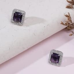 Designer Purple Stone Studs 1