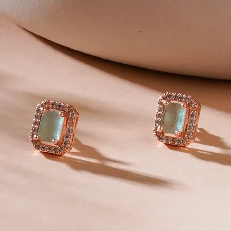 Subtle Mint Glow Studs