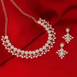 Ravishing Gold Plated Crystal Jewellery Set 1