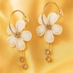 Gorgeous Gold Plated Floral Earrings 1