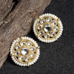 Chic Round Kundan Earrings 1