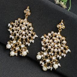 Glamorous Kundan n Pearl Earrings 1