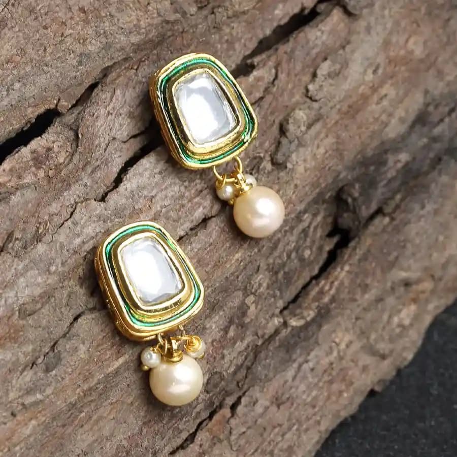 Stylish Kundan Stone Earrings