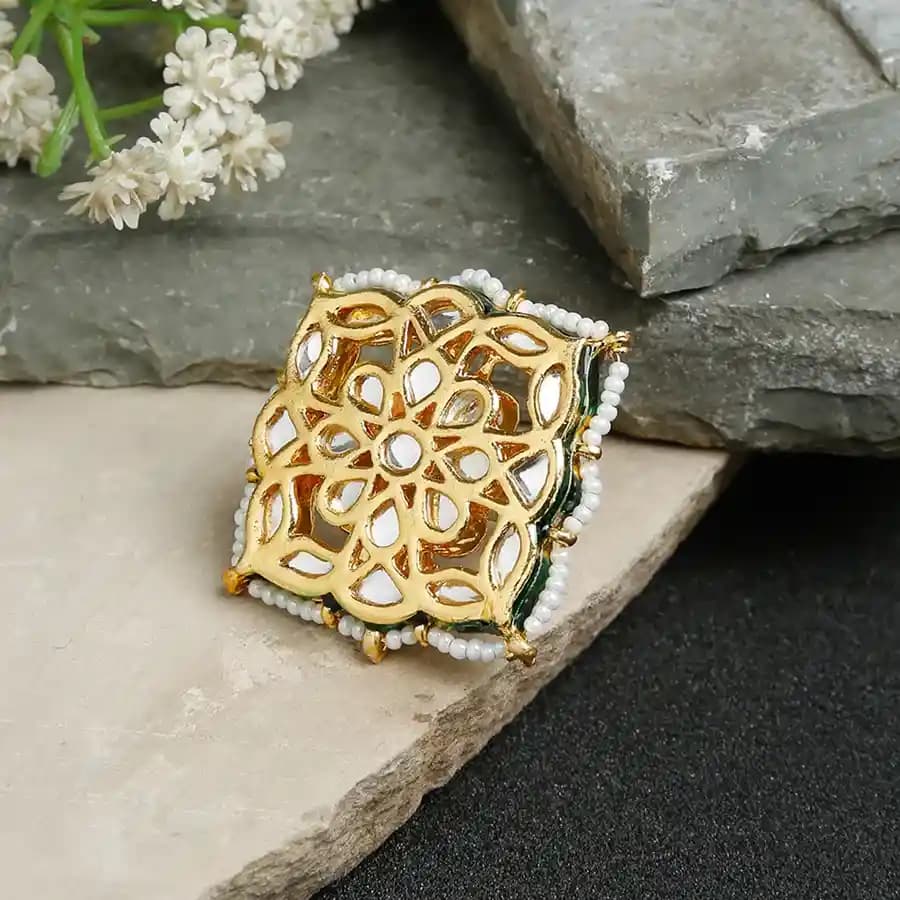 Designer Kundan Cocktail Ring