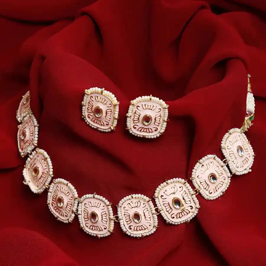 Charming Pink Kundan Jewel Collection