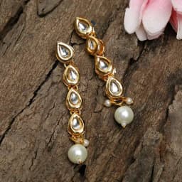Kundan Pearl Statement Earrings 1