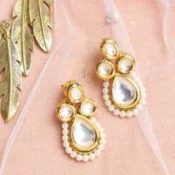 Luminous Kundan Drop Studs 1