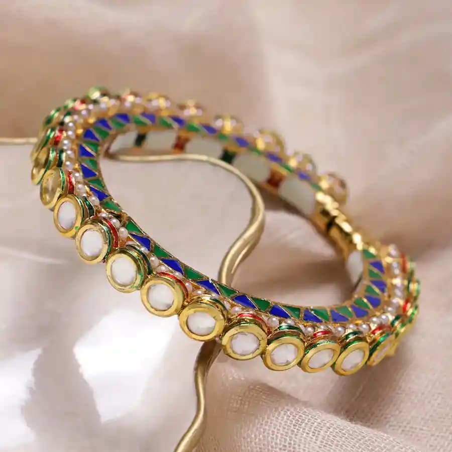 Traditional Meenakari Charm Bangle