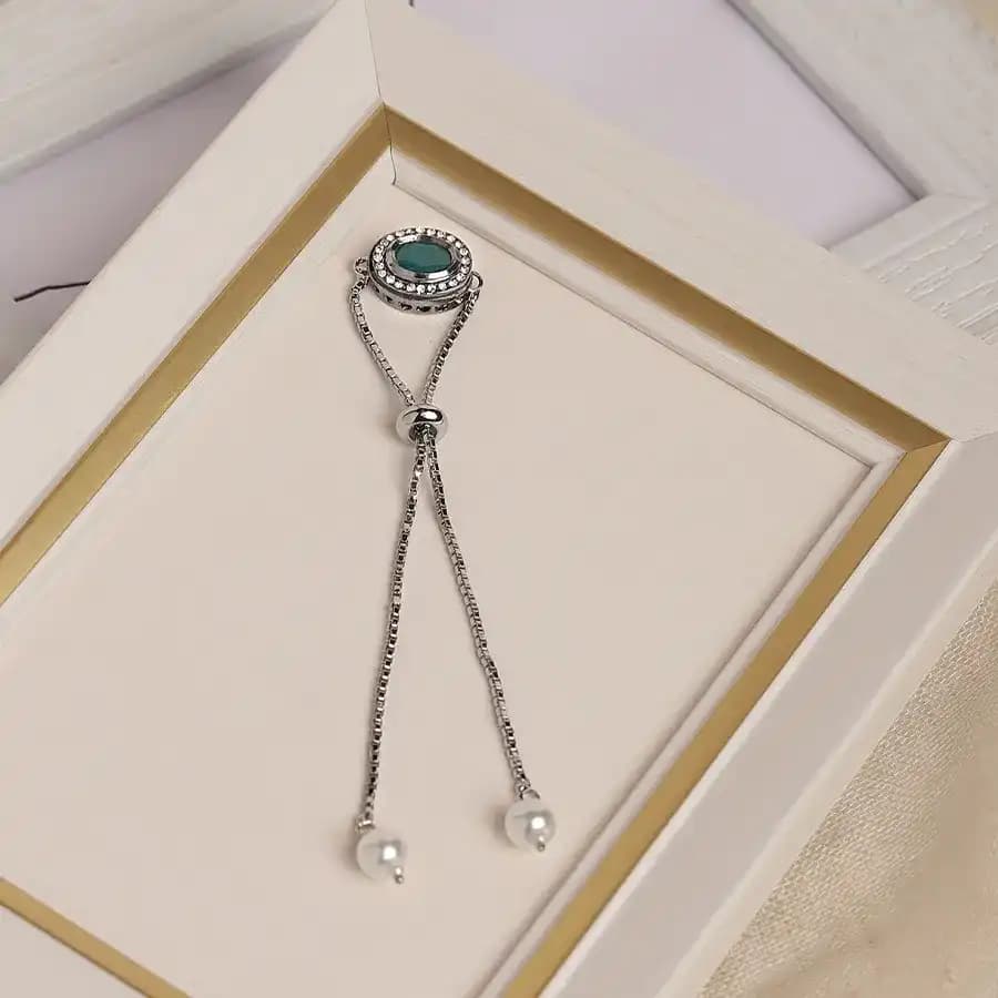 Green Kundan Charm Bracelet