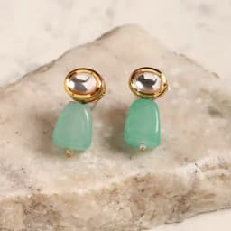 Stunning Kundan Green Earrings 1