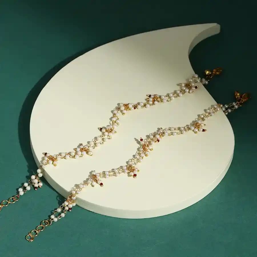 Graceful Kundan Anklet Collection