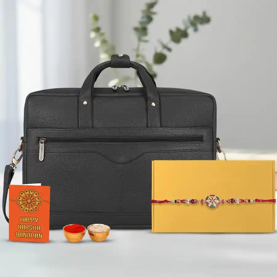 Chic Rakhi N Laptop Bag Duo
