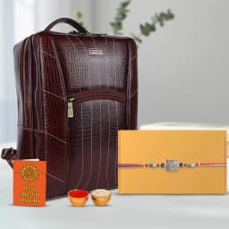 Rakhi Elegance with Leather Laptop Bag Duo 1