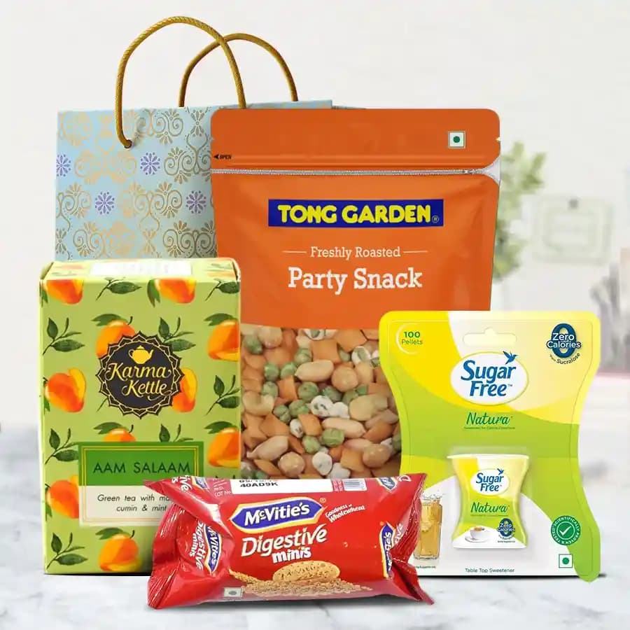 Tropical Bliss Tea and Snack Basket