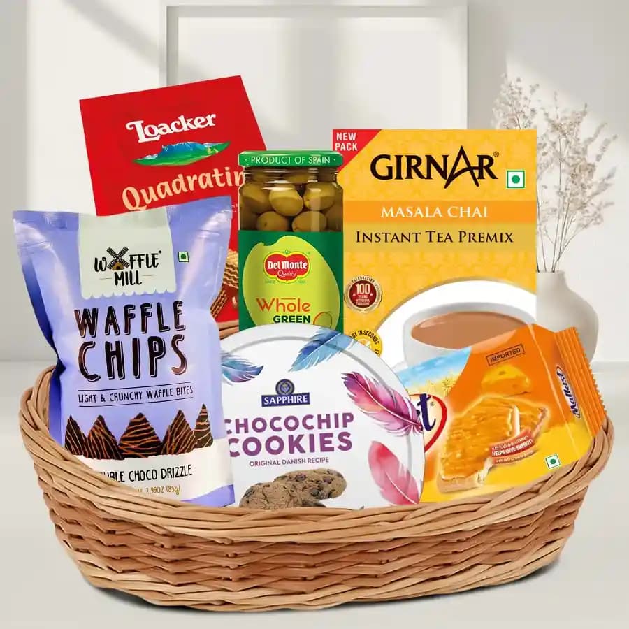 Deluxe Tea & Treats Celebration Basket