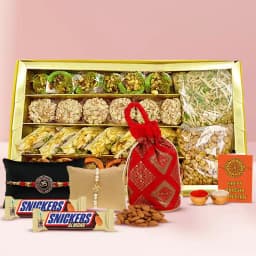 Auspicious Rakhi with Sweets Surprises 1