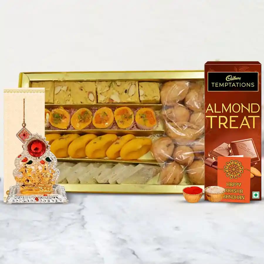 Ambrosial Sweets n Fancy Rakhi Combo