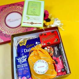Delightful Snacks N Rakhi Card Combo 1