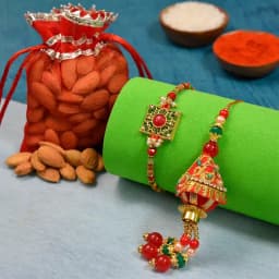 Fabulous Combo Couple Zari Rakhis 1