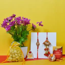 Couple Zardosi Rakhi Divinity Combo 1