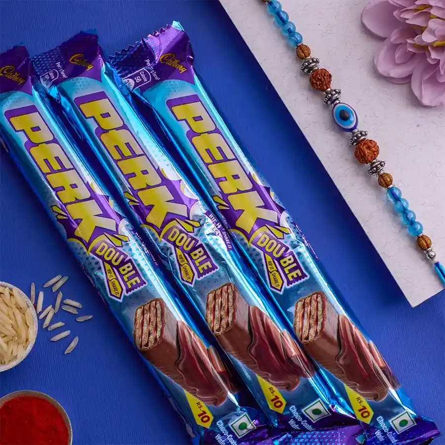 Gorgeous Evil Eye Rudraksh Rakhi N Perk Combo