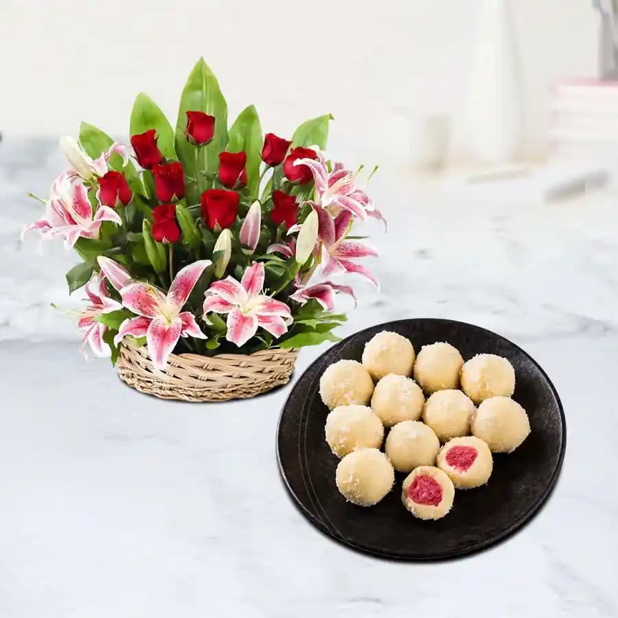 Beautiful Flowers N Khir Kadam Combo