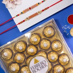 Classic AD Rakhi Set N Ferrero Rocher Treat 1