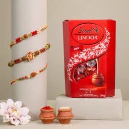 Sacred Rakhi N Lindt Chocolate Combo 1