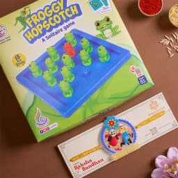 Fancy Motu Patlu Rakhi N Froggy Hopscotch Game Combo 1