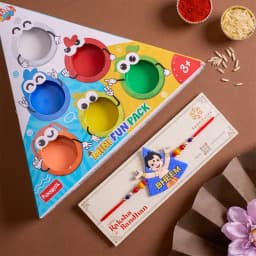 Trendy Chota Bheem Rakhi N Funskool Fundough Combo 1