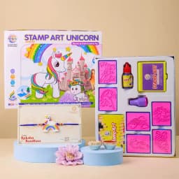 Stunning Unicorn Rakhi N Unicorn Art Craft Kit Combo 1