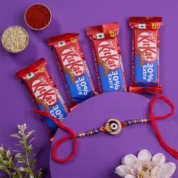 Festive Rakhi Set with Chocolate Indulgence 1