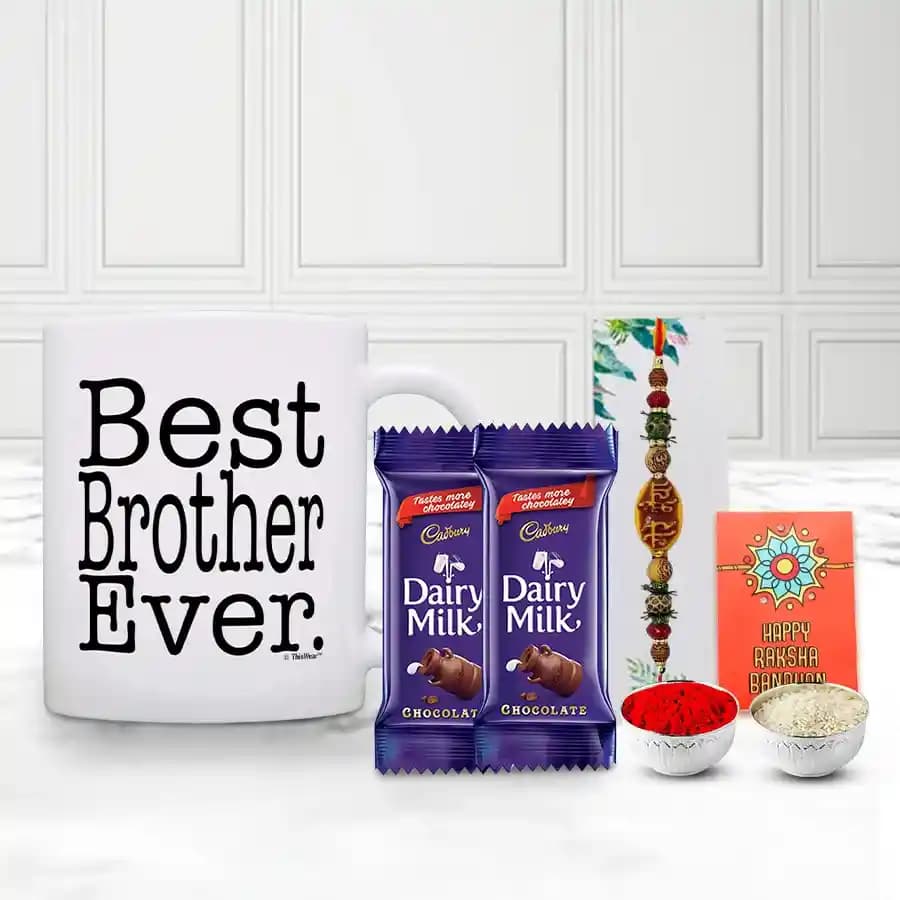 Ultimate Brother Bond Gift Set with Cadbury Treats and Rakhi