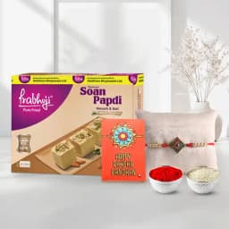 Cherished Rakhi with Haldiram's Soan Papdi (400 Gms) - Free Shipping 1