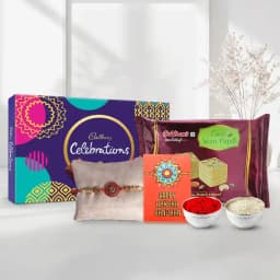 Traditional Rakhi Delight with Soan Papri and Chocolates 1