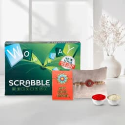 Scrabble Combo with Rakhi and Roli for Raksha Bandhan 1