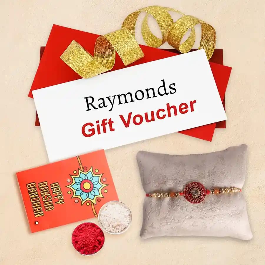 Stylish Rakhi & Raymonds E-Voucher Combo