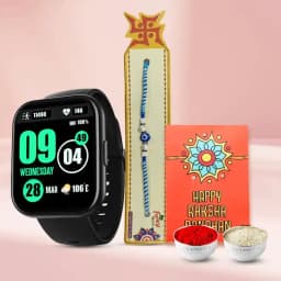 Elegant Rakhi and Smartwatch Delight 1