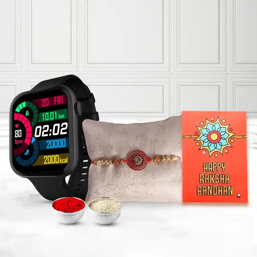 Sapphire Sentinel Rakhi & Fire-Boltt Smartwatch Combo
