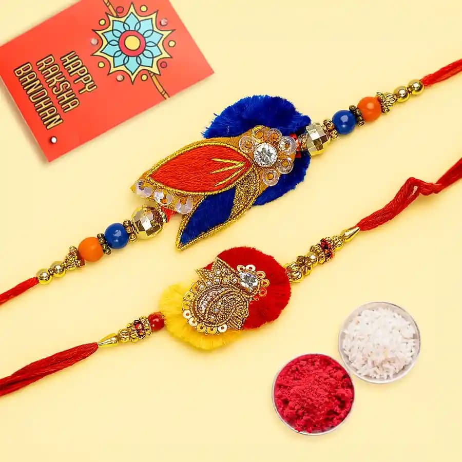 Artisan Kundan Zardozi Brotherly Bond Rakhi