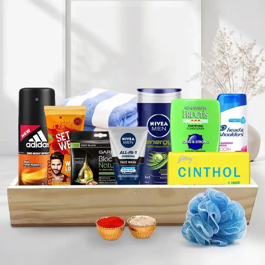 Bright Little Luxury Pamper Hamper with free Roli Tilak and Chawal
