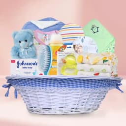 Attractive Johnson Baby Care Gift Set with Cute Teddy Bear 1