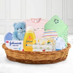 Outstanding Clothing Hamper with Baby Johnson Essentials 1