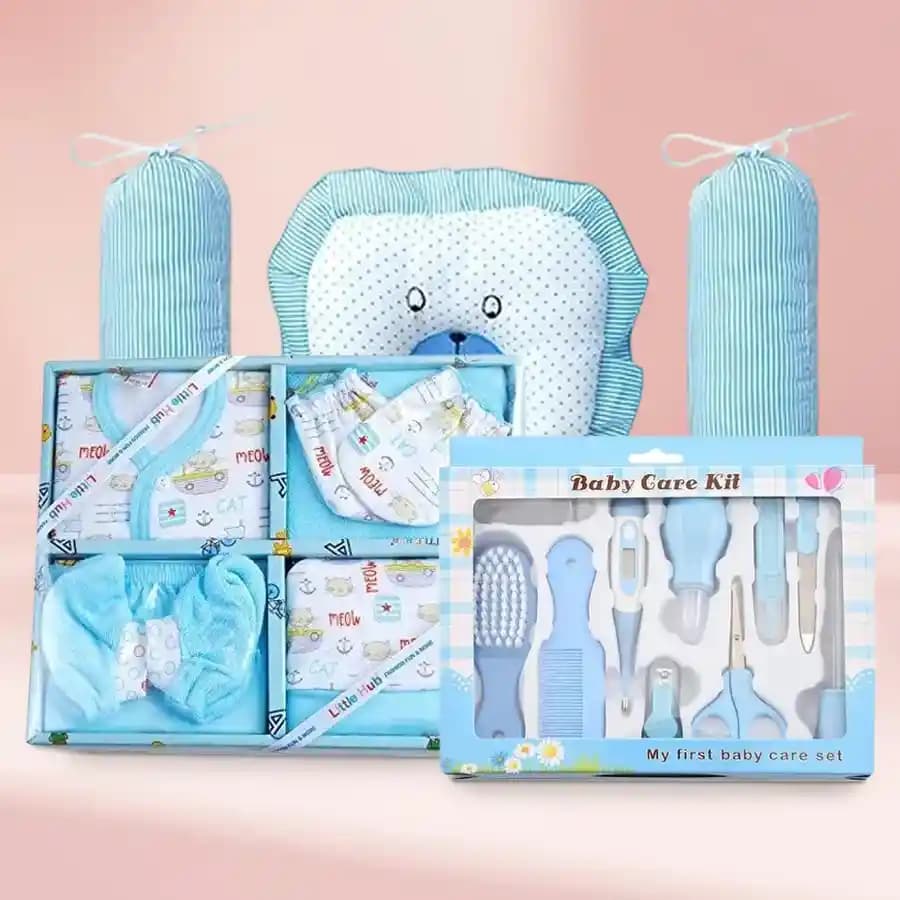 Wonderful Baby Grooming Kit with Dress Set n Pillows
