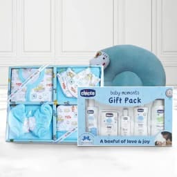 Amazing Gift of Baby Clothing N Chicco Gift Set with Neck Supporting Pillow 1