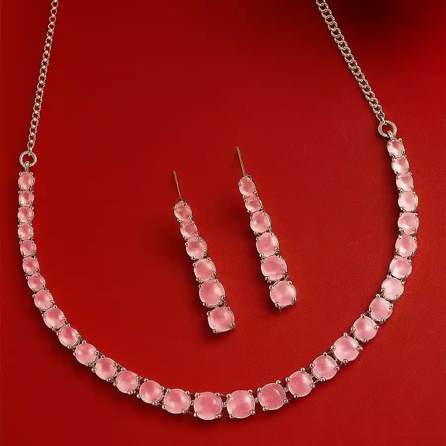 Classy Handcrafted AD Necklace Set