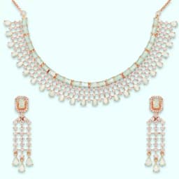 Stunning AD Floral Necklace Set 1