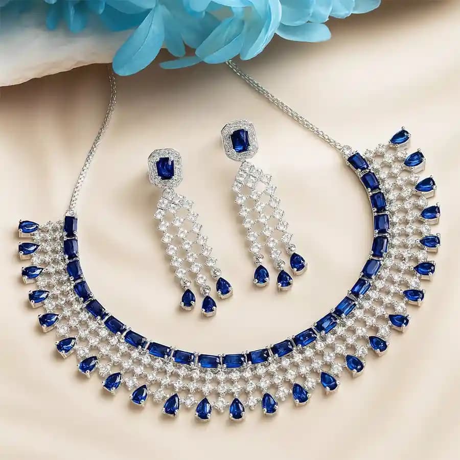 Fantastic Floral Design AD Choker Jewelry Set